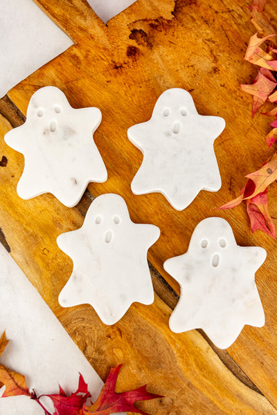 Ghost Marble Coasters - Set of 4