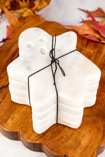 Ghost Marble Coasters - Set of 4