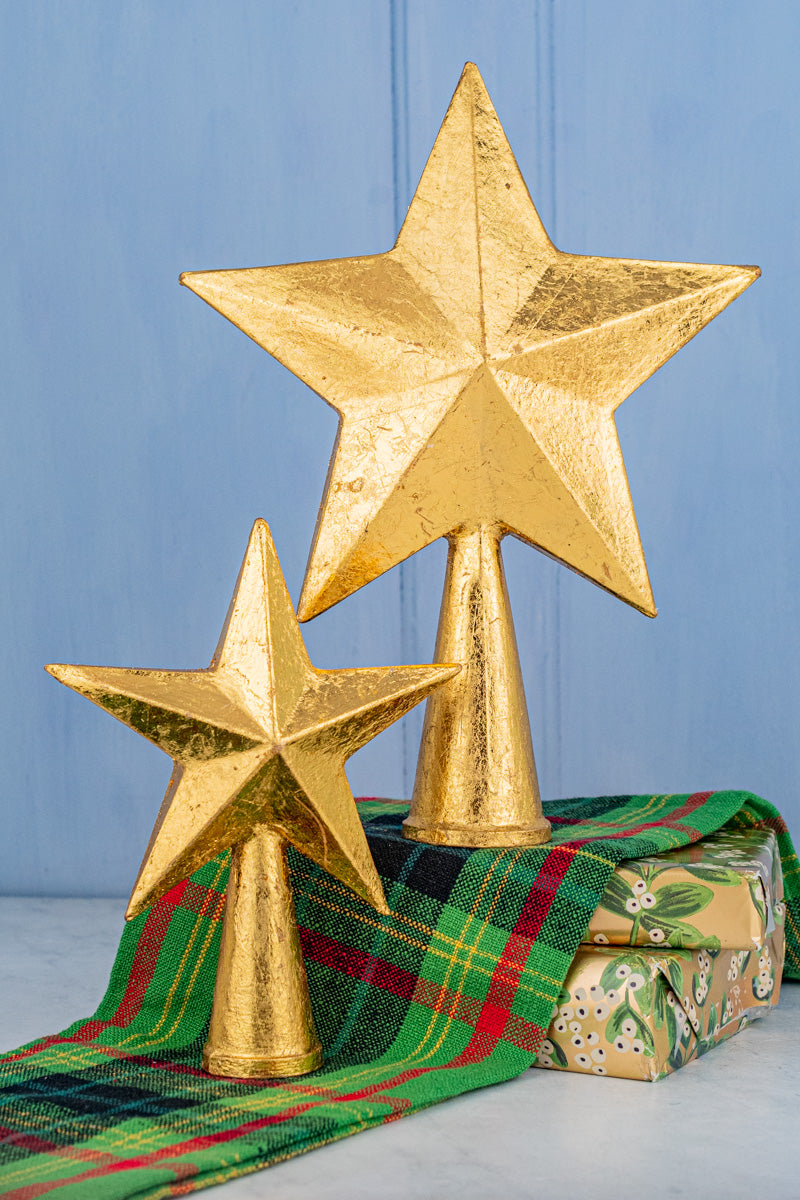 Gilded Papier-Mâché Tree Topper, image 1 of 6