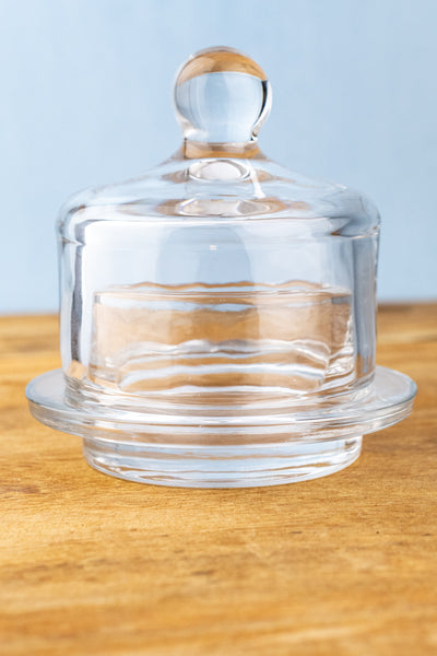 Glass Butter Dish with Cover