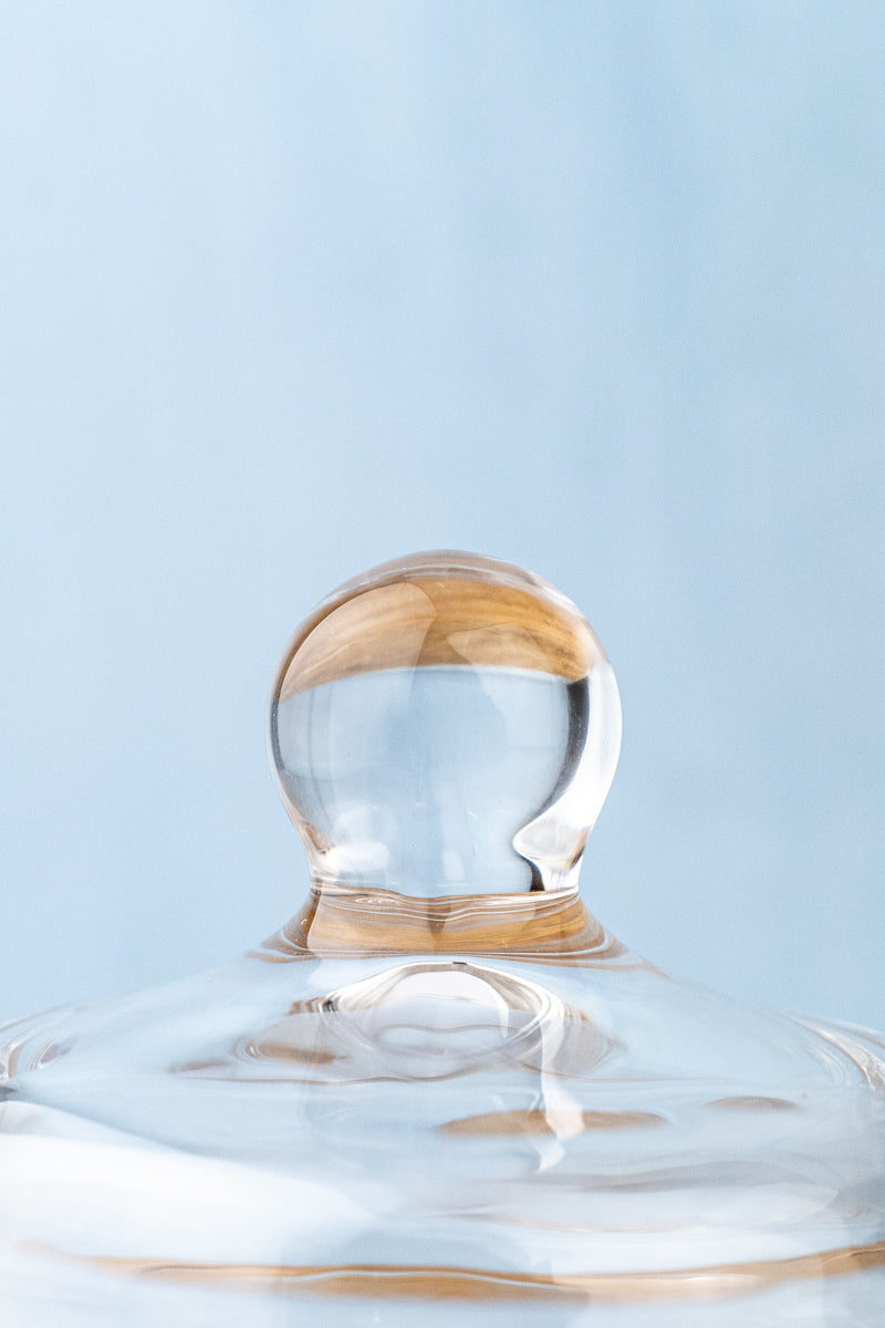Glass Butter Dish with Cover