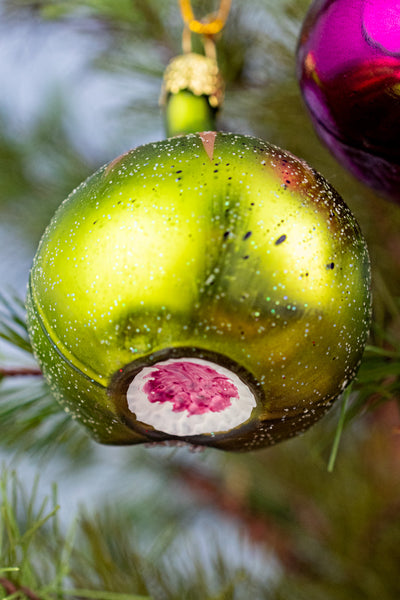 Glass Fig Ornament - Set of 3