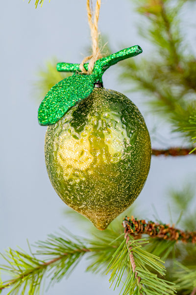 Glass Lime Ornament