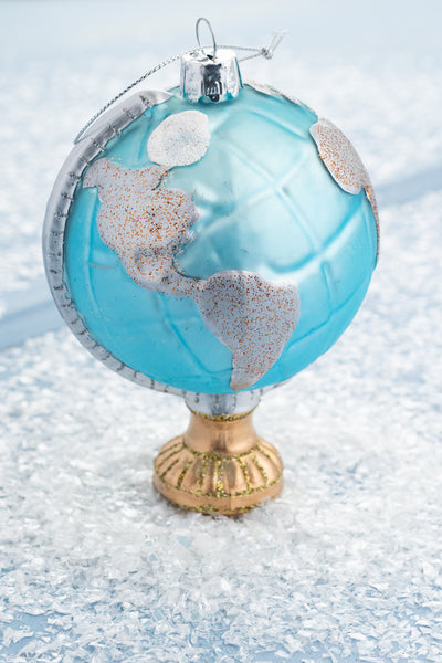 Glass Schoolroom Globe Ornament