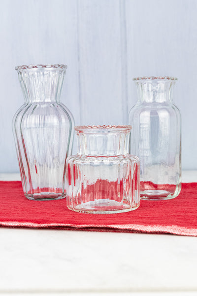 Glass Vases - Set of 3