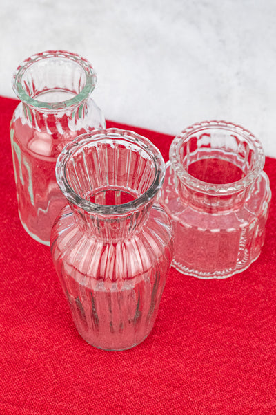Glass Vases - Set of 3