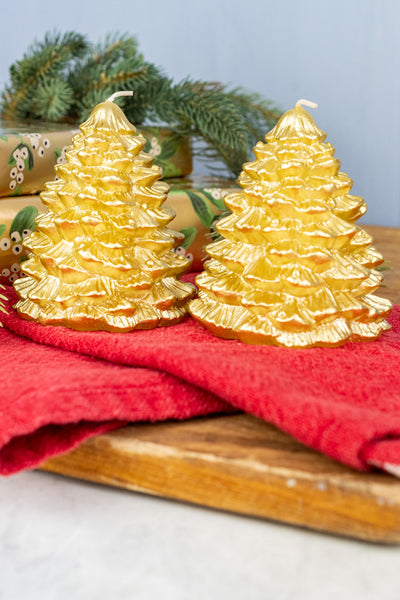 Gold Tree Candles - Set of 2