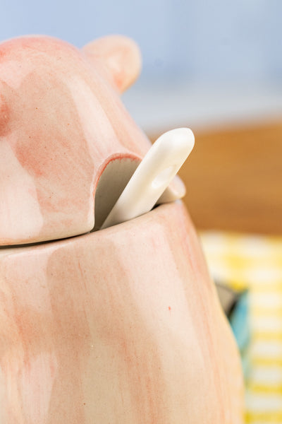 Grinning Piggy Ceramic Cruet