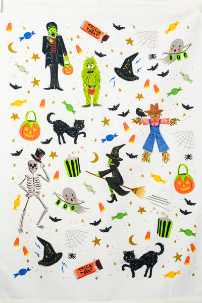 Halloween Parade Tea Towel