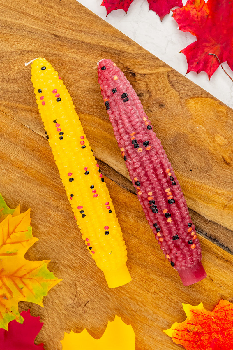Harvest Corn Taper Candle Pair