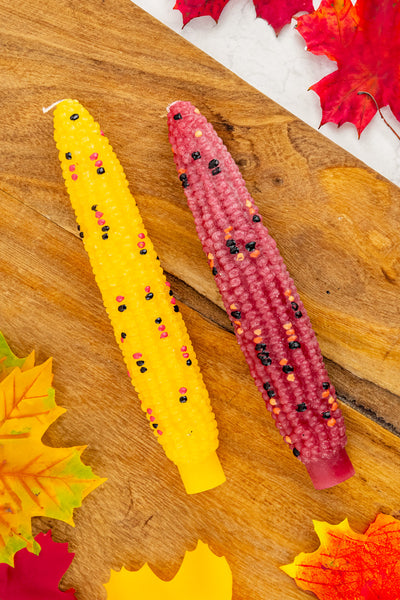 Harvest Corn Taper Candle Pair