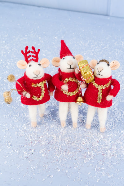Holiday Joy Mouse Trio - Set of 3