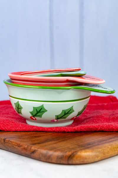 Holiday Stoneware Measuring Cup Set