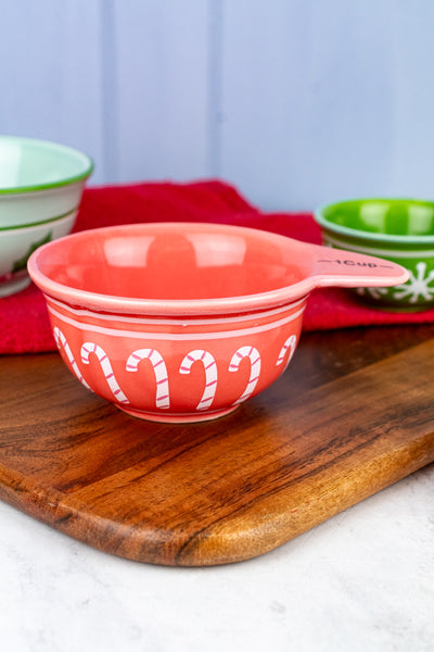 Holiday Stoneware Measuring Cup Set