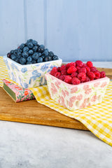 Hydrangea Ceramic Berry Basket