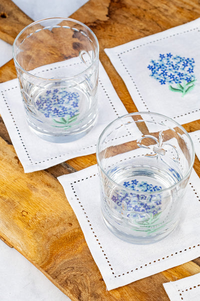 Hydrangea Cocktail Napkins - Set of 6