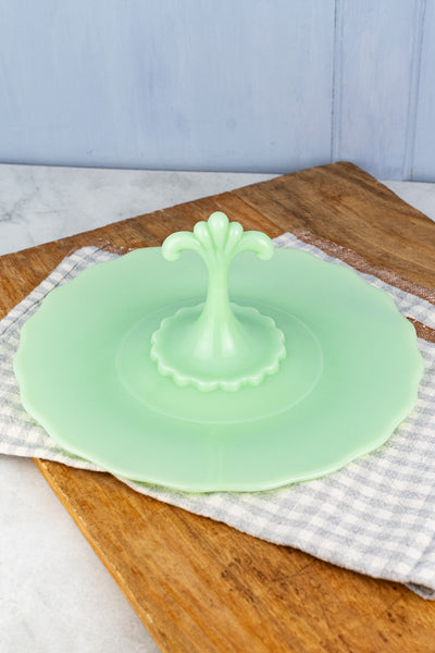 Jadeite Glass Tidbit Tray