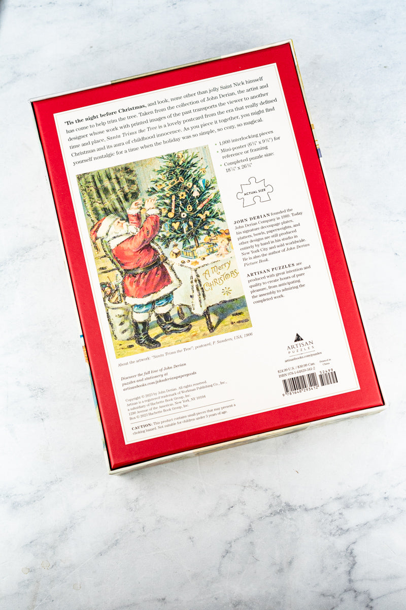 John Derian Santa Trims the Tree 1,000 Piece Puzzle, image 4 of 5