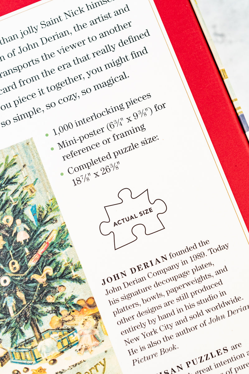 John Derian Santa Trims the Tree 1,000 Piece Puzzle, image 5 of 5