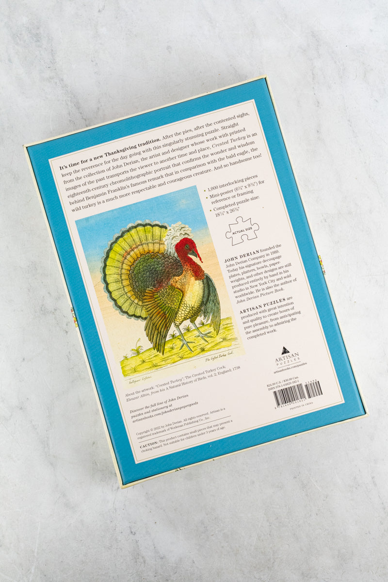 John Derian Crested Turkey 1,000 Piece Puzzle, image 5 of 5