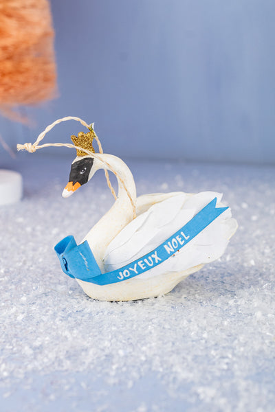 Joyeux Noël Swan Ornament