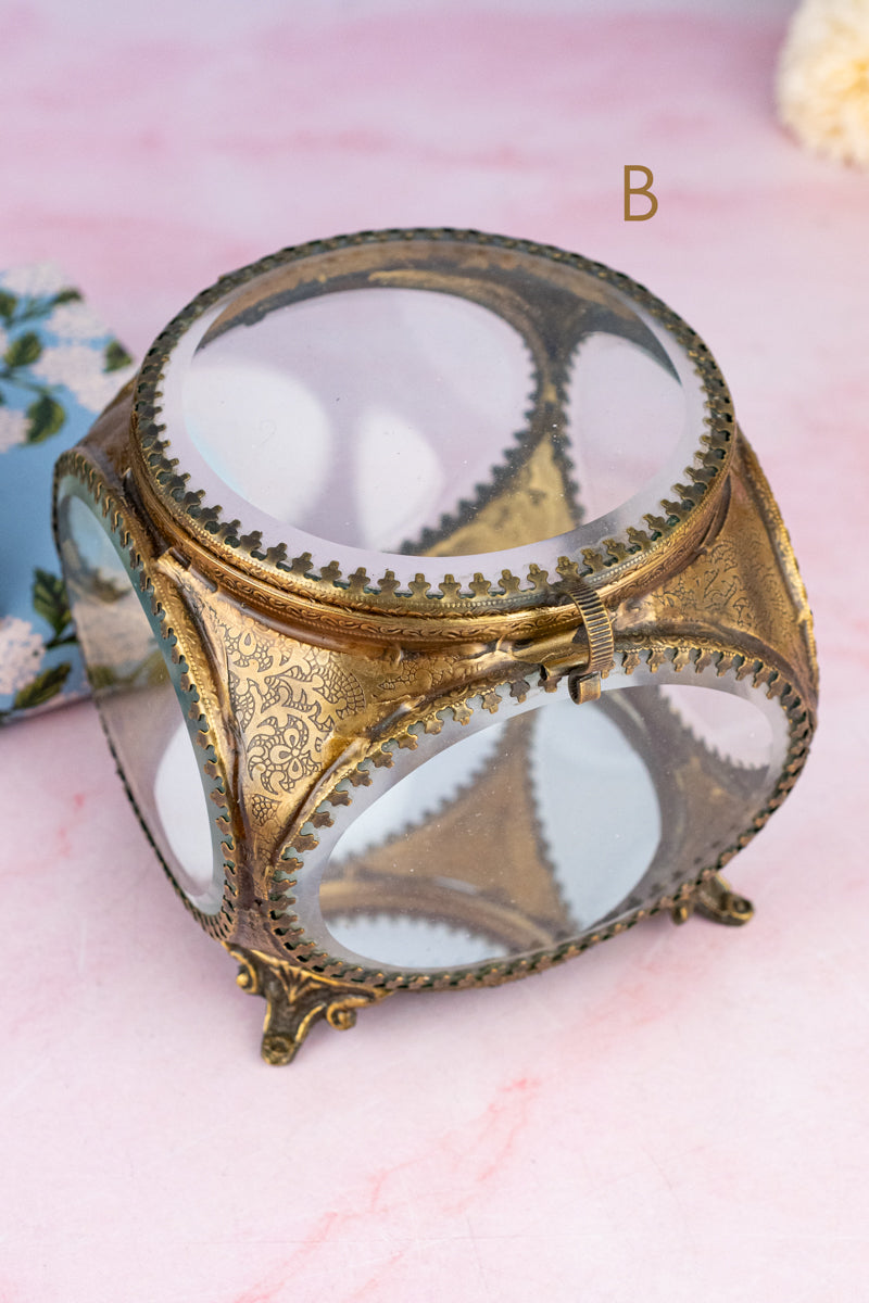 Beveled Glass Jewelry Box