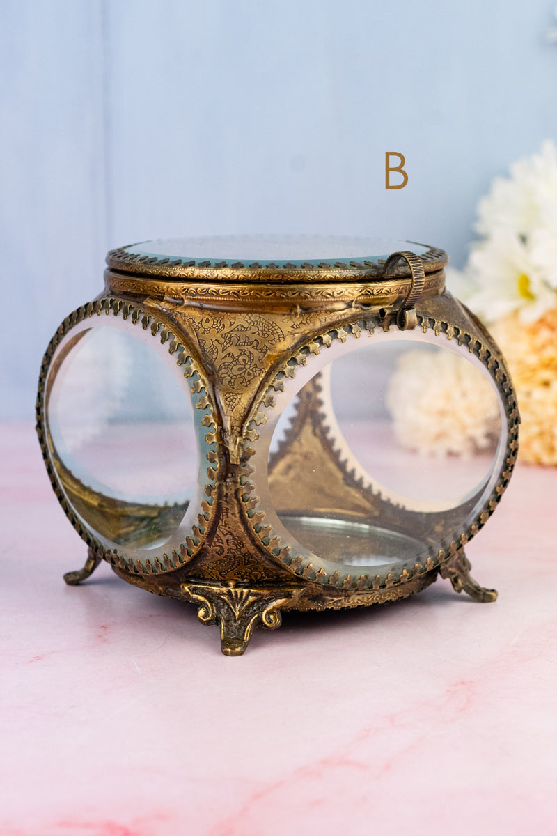 Beveled Glass Jewelry Box