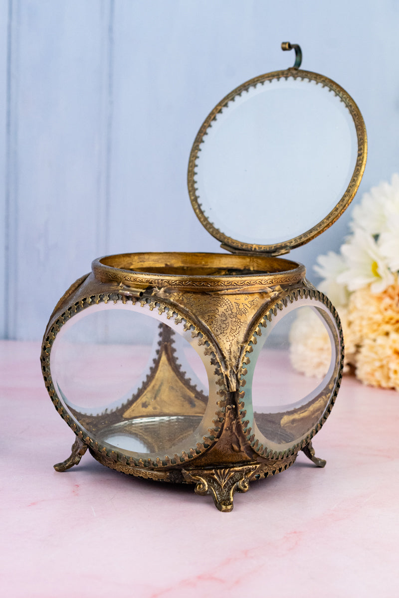 Beveled Glass Jewelry Box