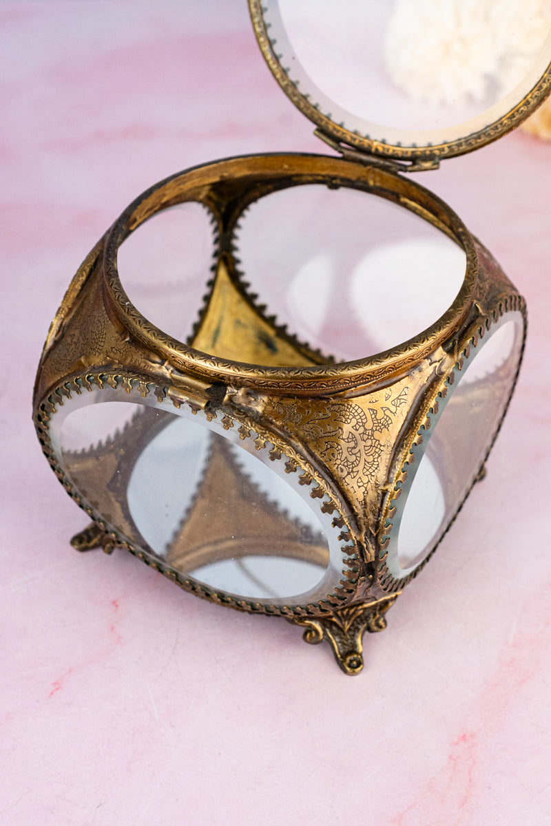 Beveled Glass Jewelry Box
