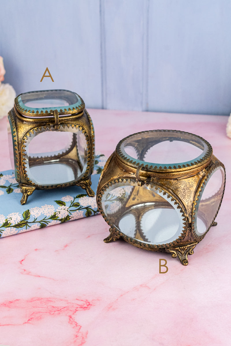 Beveled Glass Jewelry Box
