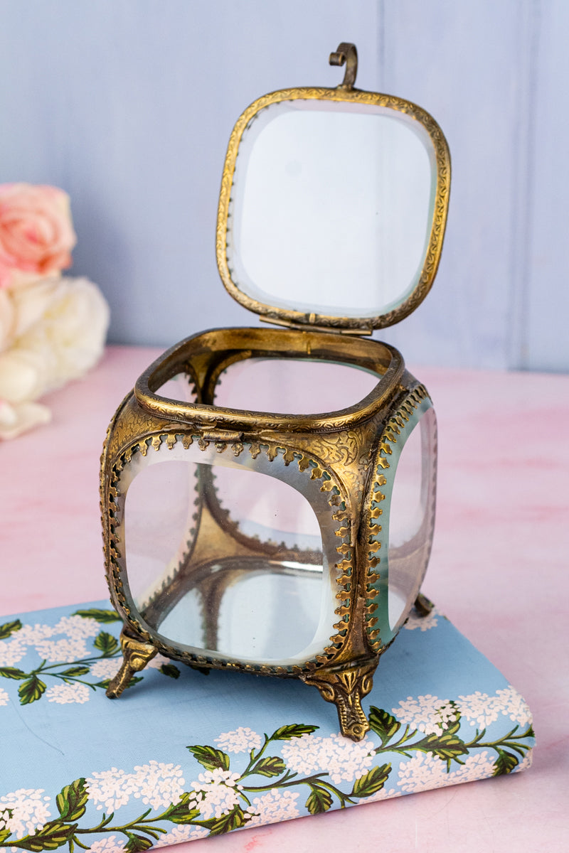 Beveled Glass Jewelry Box