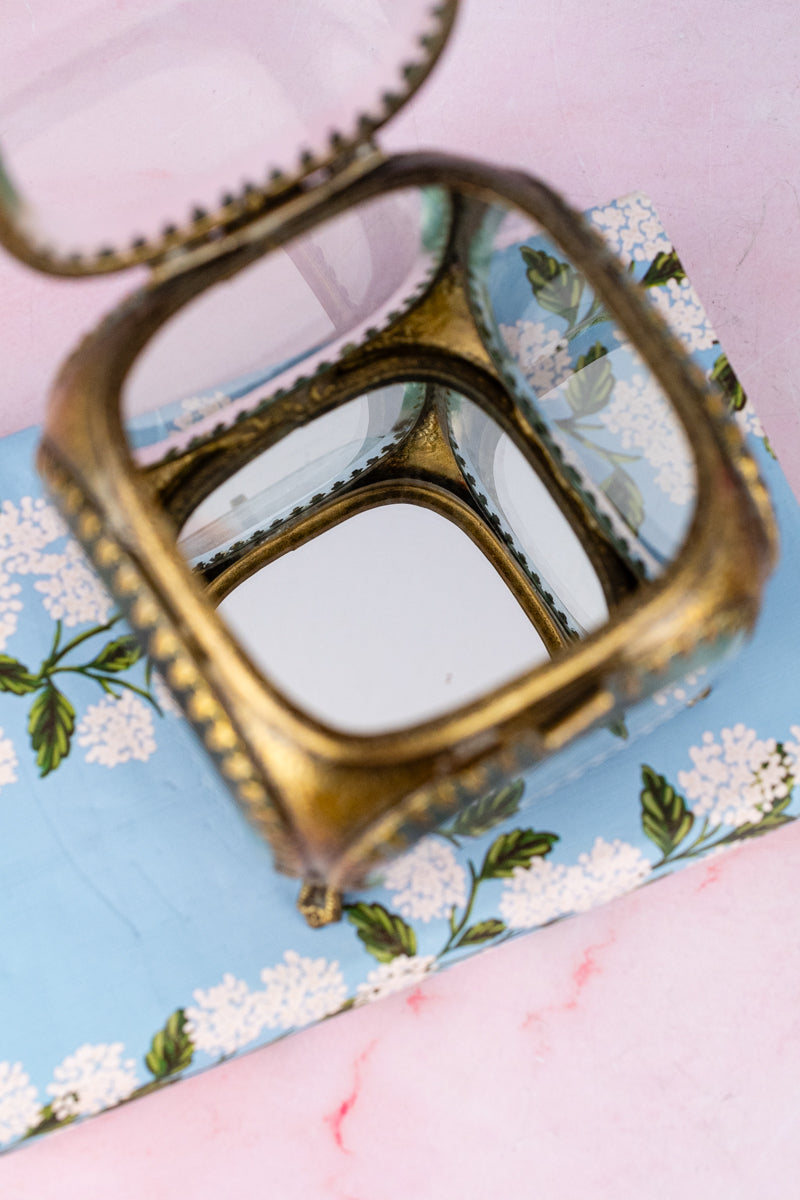 Beveled Glass Jewelry Box
