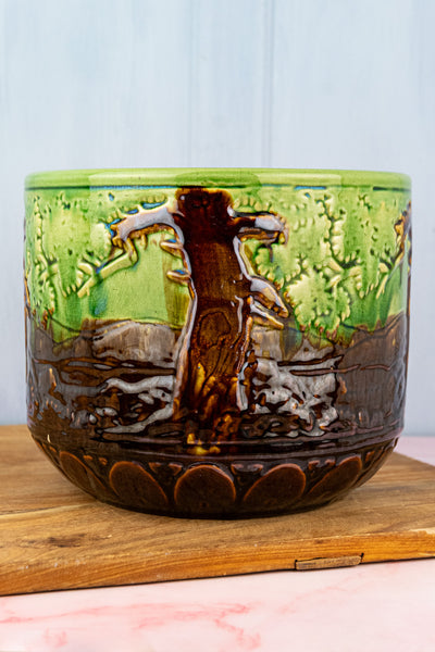 Antique McCoy Majolica Cachepot