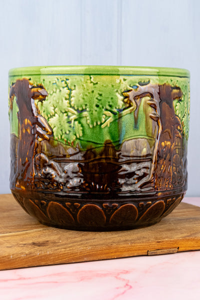 Antique McCoy Majolica Cachepot