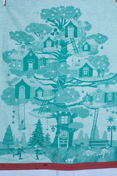 Le Village des Enfants Holiday Tea Towel