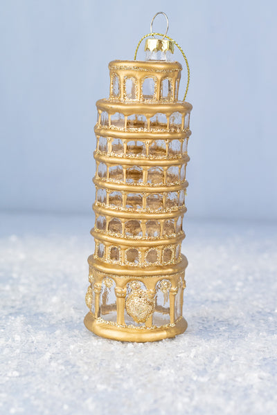 Leaning Tower of Pisa Glass Ornament