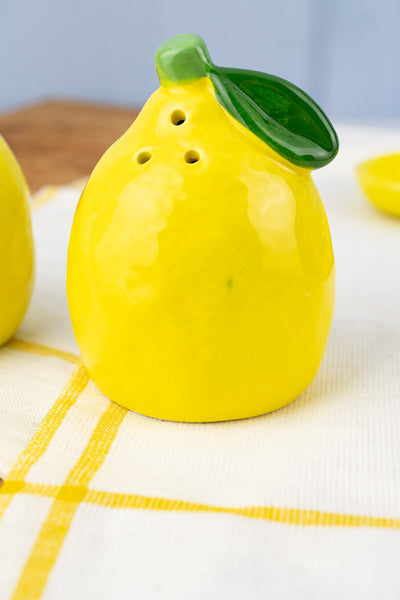 Lemon Salt & Pepper Shakers with Tray