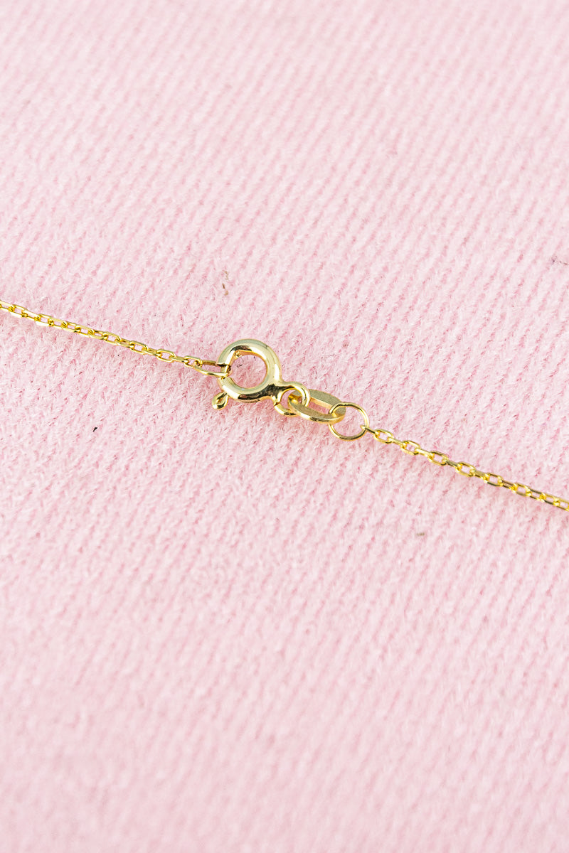 French Love Medal Charm Gold Necklace