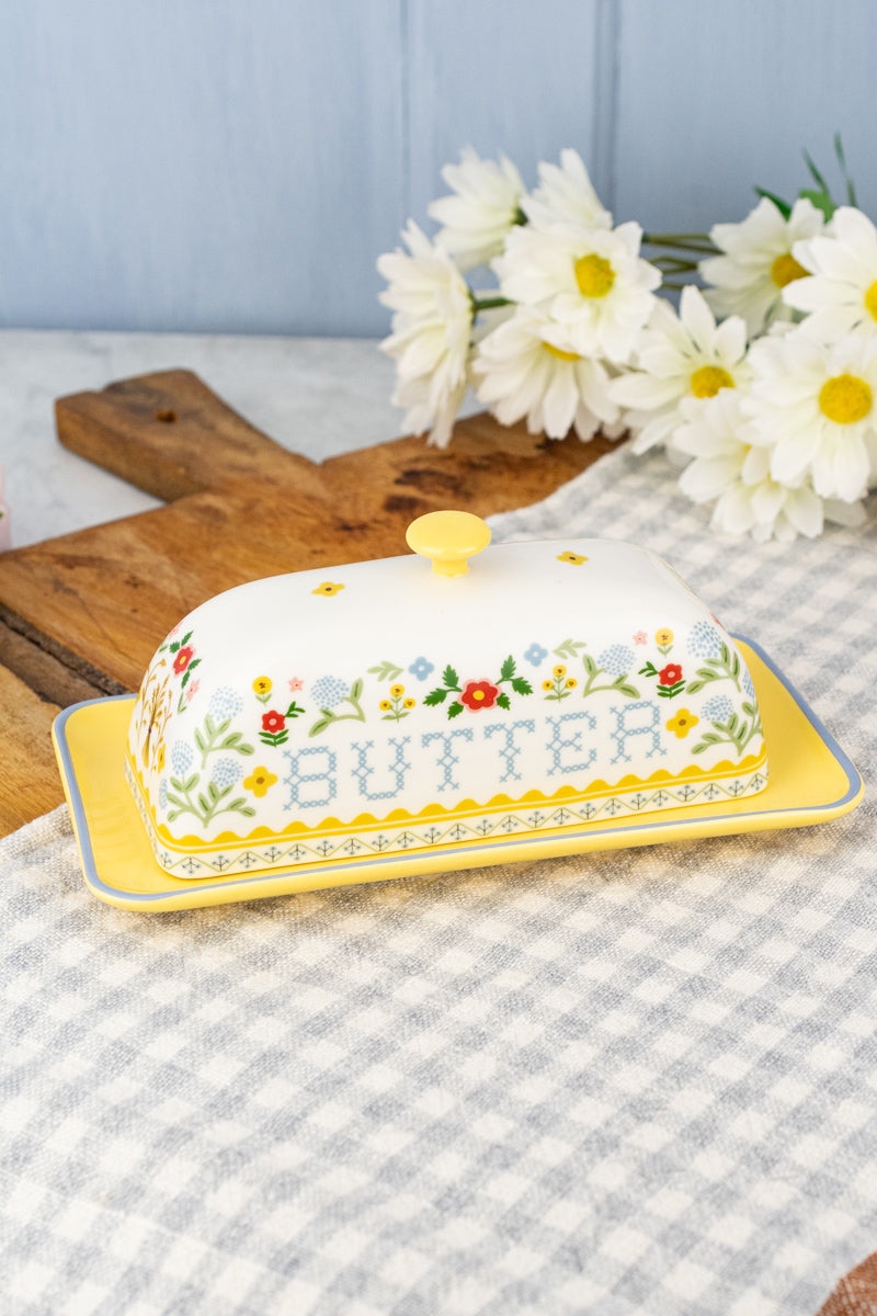 Home Sweet Home Porcelain Butter Dish
