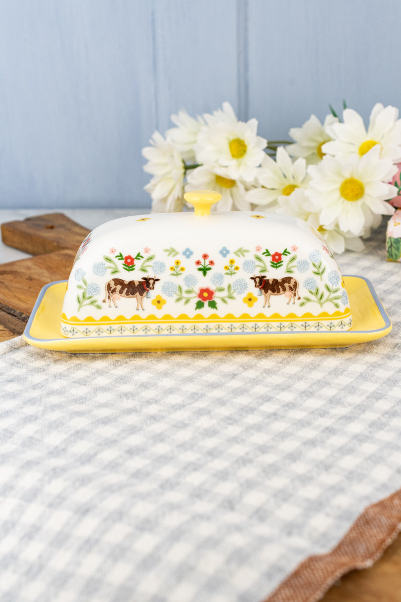 Home Sweet Home Porcelain Butter Dish