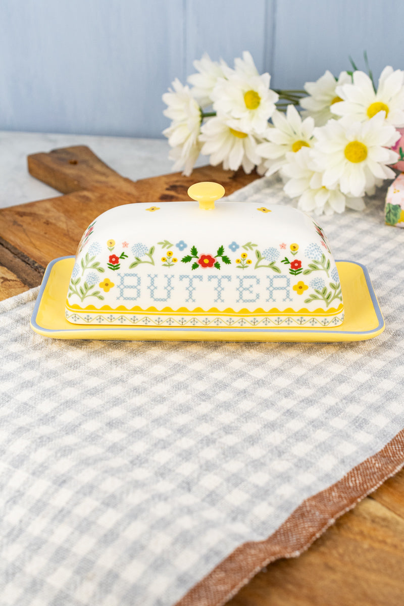 Home Sweet Home Porcelain Butter Dish