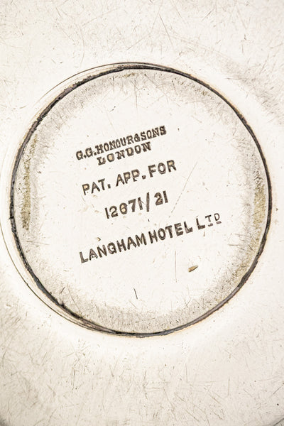 Antique English Silverplate Langham Hotel Match Stand