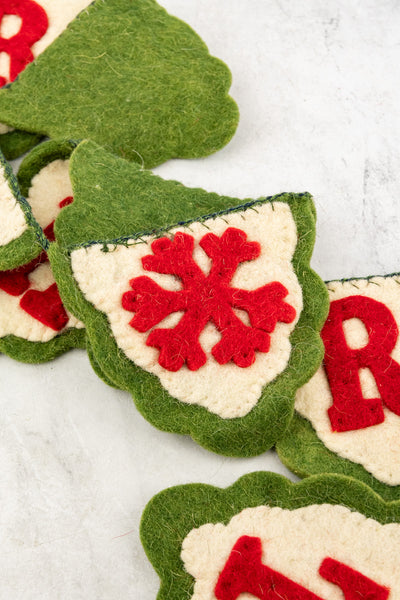 Merry Christmas Felt Banner