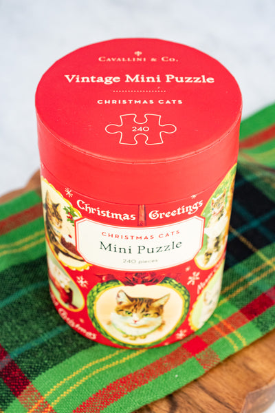 420-piece Cat Christmas Greetings Mini Jigsaw Puzzle