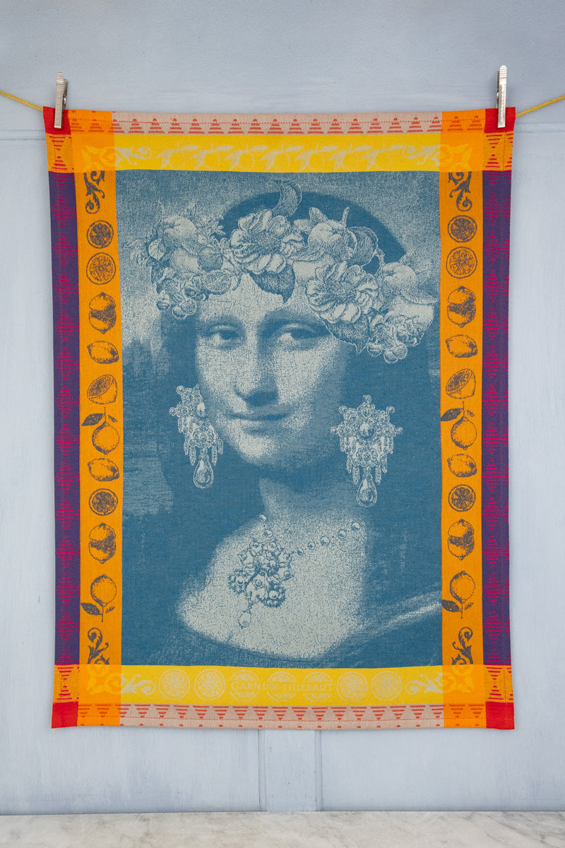 Mona Lisa Jacquard Tea Towel