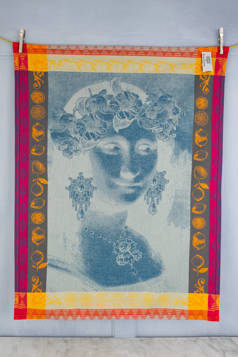 Mona Lisa Jacquard Tea Towel