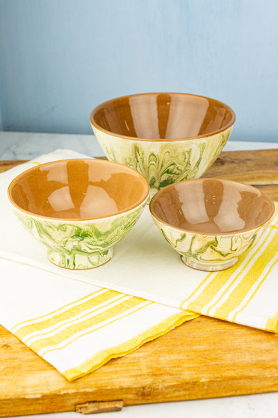 Moroccan Marbleized Bowls - Vert/Green in 3 Sizes, Prices Vary