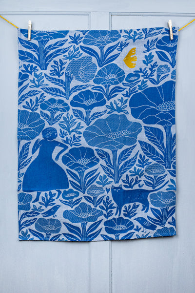 Moutet Jardin Bleu Tea Towel