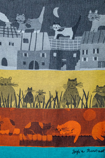 Moutet Night Cats Tea Towel