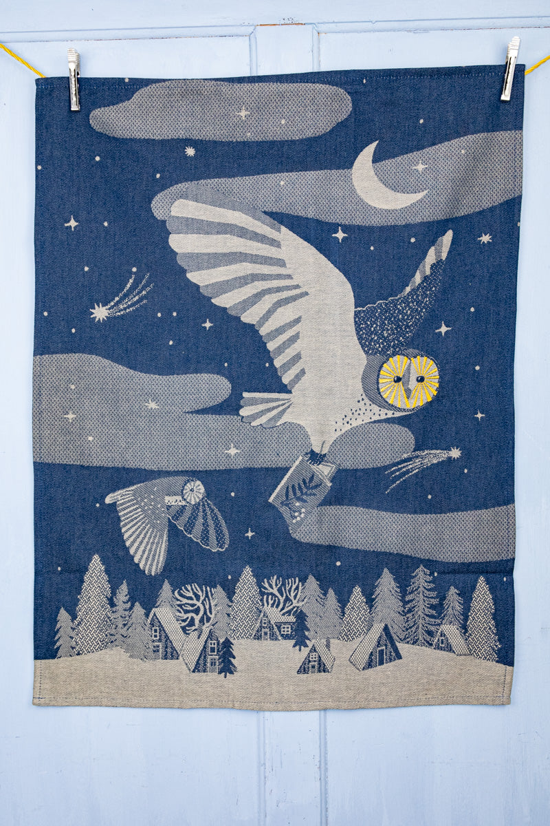 Moutet Petite Chouette Tea Towel, image 1 of 5